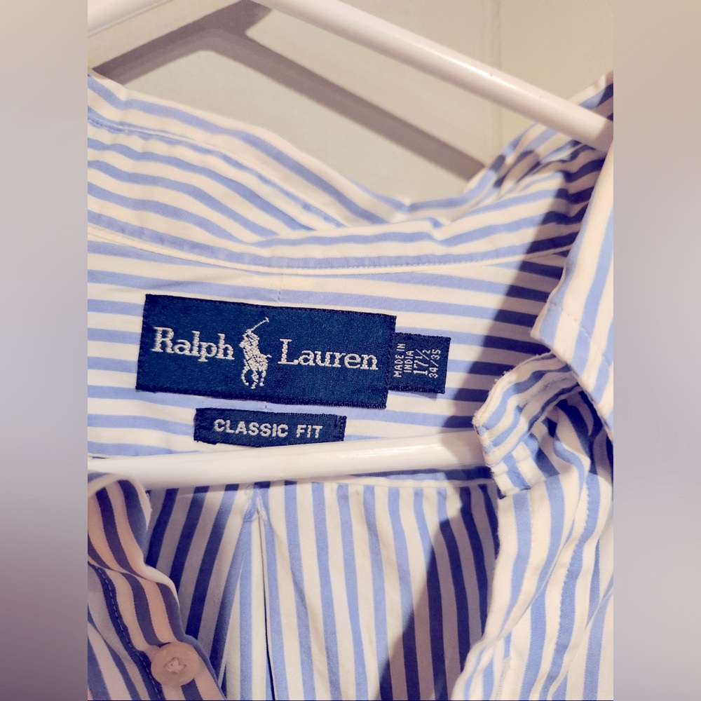 Men’s Polo Ralph Lauren Classic Fit Long Sleeve Shirt 17.5 In Neck 34/35 Sleeve